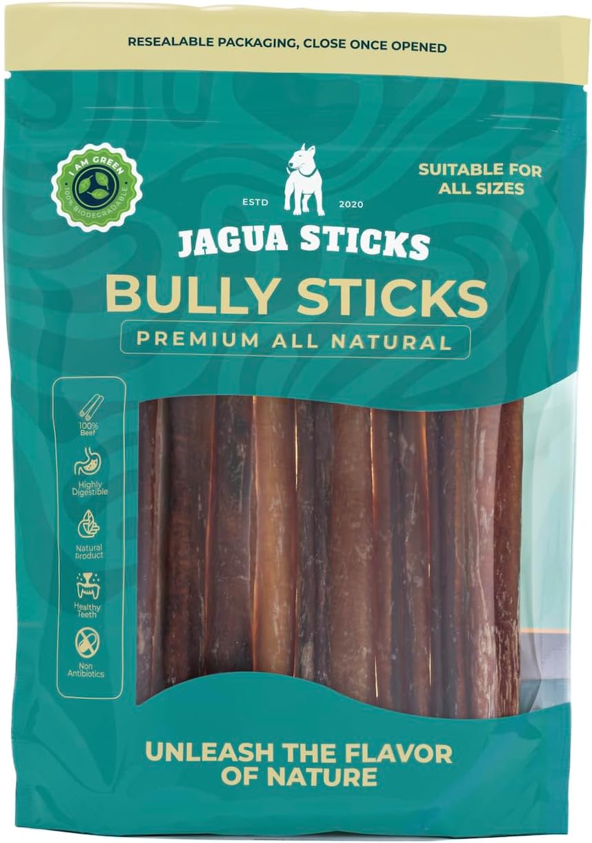 Bully Sticks - Dog Chew Sticks - Dog Dental Chew & Treat - Premium All Natural Single Ingredient Bully Stick - Suitable for All Dogs - (6 in, 100 Count)