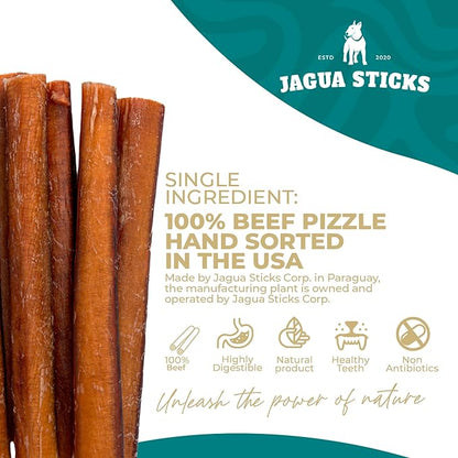 Bully Sticks - Dog Chew Sticks - Dog Dental Chew & Treat - Premium All Natural Single Ingredient Bully Stick - Suitable for All Dogs - (6 in, 10 Count)