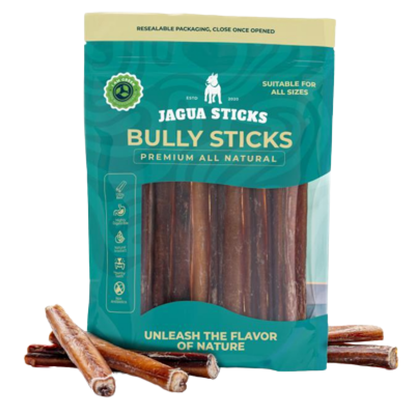 Bully Sticks - Dog Chew Sticks - Dog Dental Chew & Treat - Premium All Natural Single Ingredient Bully Stick - Suitable for All Dogs - (6 in, 10 Count)